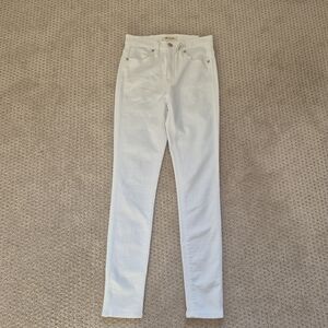 Madewell 10" High Rise Skinny White Jeans Sz 26
